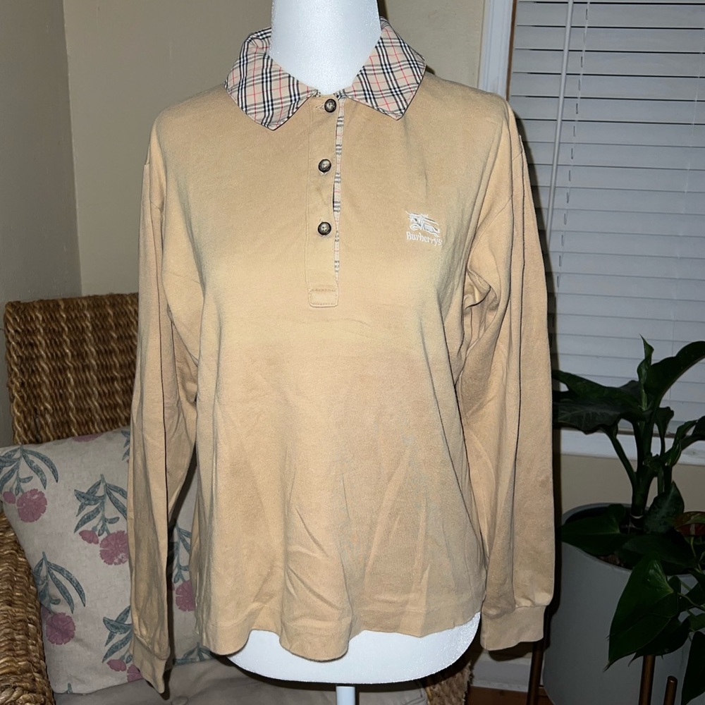 Authentic Vintage Burberry Polo Long-sleeve Size S